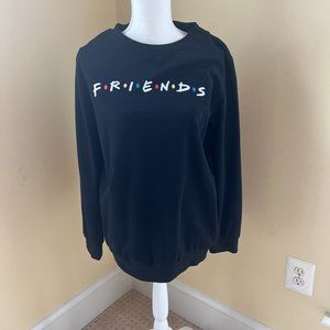 Vintage Friends Black Sweatshirt Crewneck (XL)